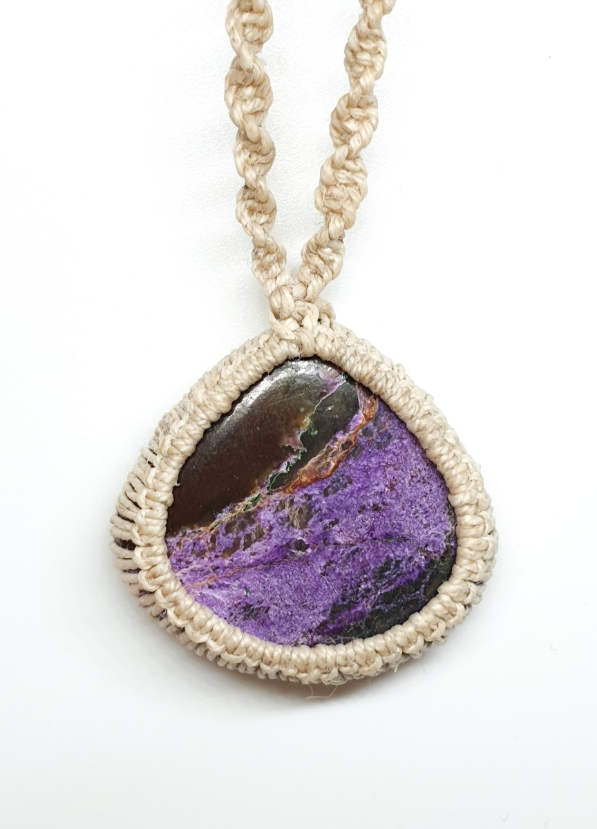 שרשרת מקרמה אבן סגולה - פיורפיורייט / סטיצ'טייט