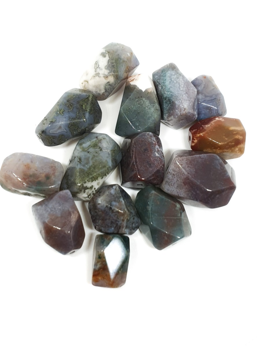 חרוזי אבן מוס אגת