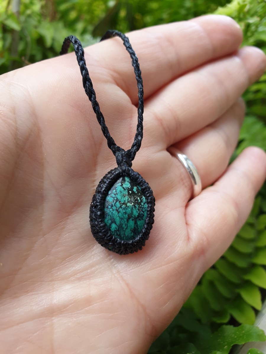 שרשרת מקרמה אבן טורקיז טיבטי